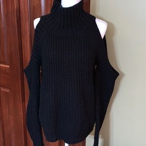 Black open shoulder sweater size M